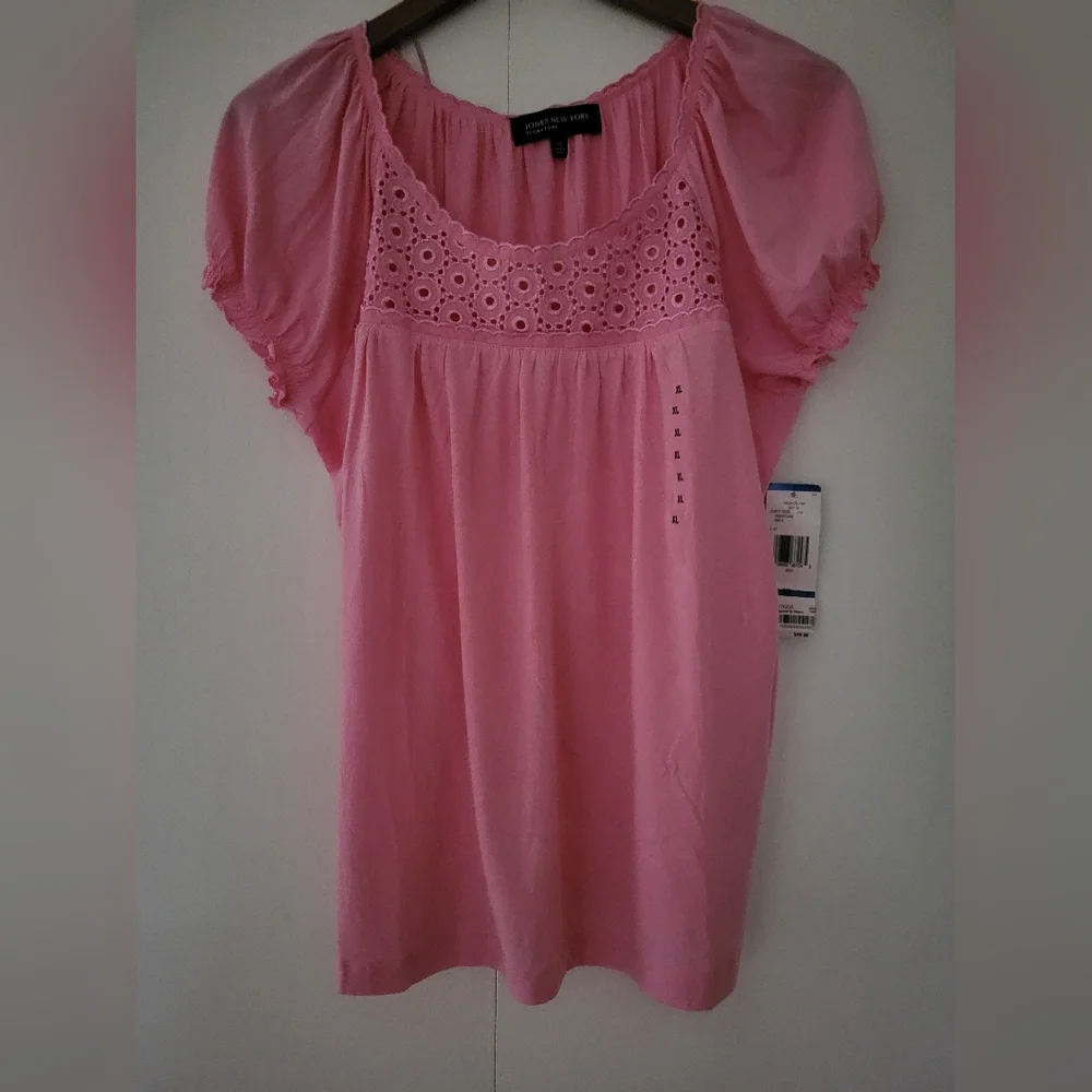 NWT Jones New York Signature Dusty Rose Pink Top Sz XL - Picture 1 of 4